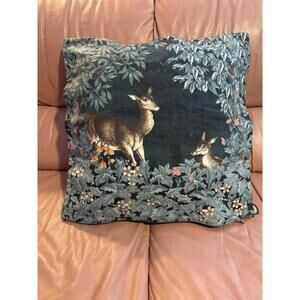 Two Adorable Cotton Pillow Covers Deers in Forest 20x20